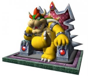 Resultado de imagen para bowser en su trono