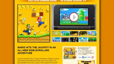 Abierta la web oficial norteamericana de New Super Mario Bros. 2