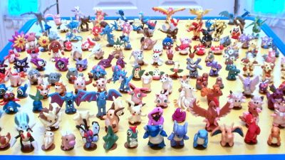 La primera generación de Pokémon sobre monedas de un penique