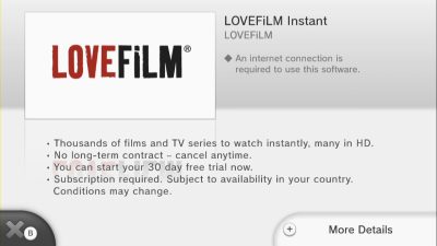 La aplicación Lovefilm de Wii U estará disponible en Europa