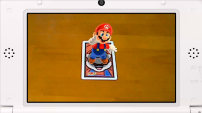 Detalles de la aplicación ‘Foto Isshoni’ de las nuevas tarjetas AR de Super Mario