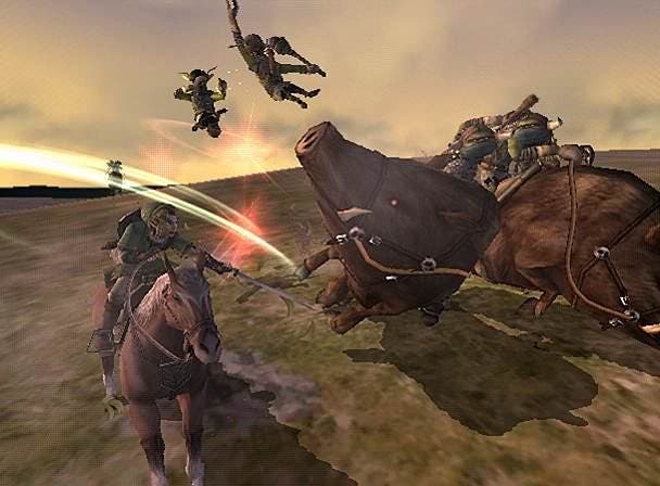 Zelda TP pelea a caballo