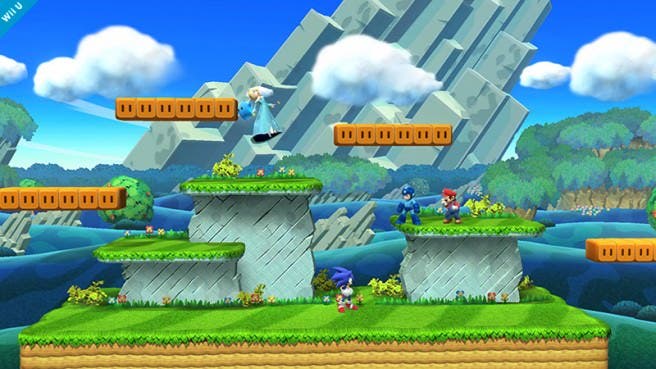 Cameo de escenarios de 'New Super Mario Bros' en Smash Bros. Wii U3DS