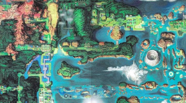 Descubre el mapa de la Región Hoenn de ‘Pokémon Rubí Omega / Zafiro Alfa’
