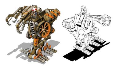 Unos bocetos de ‘Mario Strikers Charged’ muestran a Toads montados en robots gigantes