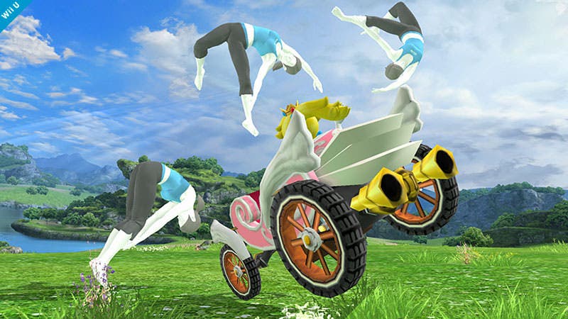 Peach y la Entrenadora de Wii Fit protagonistas de la divertida imagen del día de Sakurai