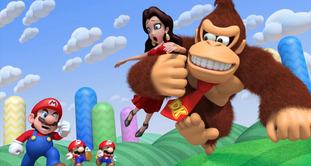 Así es la pantalla de título y la intro de ‘Mario vs. Donkey Kong: Tipping Stars’