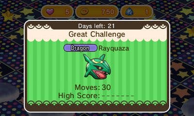 Ya disponible el evento de Rayquaza en ‘Pokémon Shuffle’ junto a la actualización 1.1.7