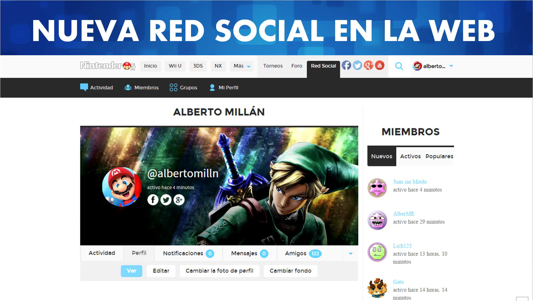 Nintenderos.com presenta su nueva red social