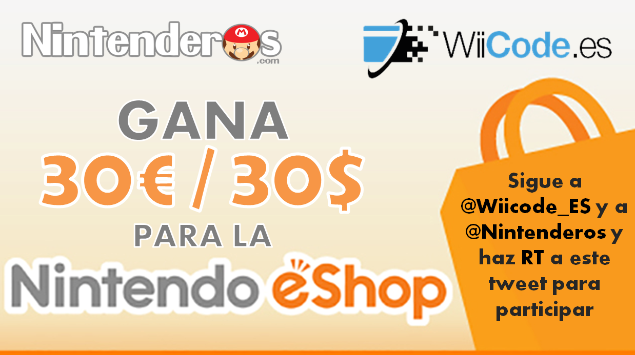 [Sorteo] ¡Gana 30€ / 30$ para la eShop con Wiicode.ES y Nintenderos.com!