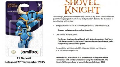 GAME Brighton afirma que el amiibo de ‘Shovel Knight’ existe