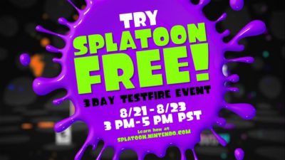 Promoción de la Splatoon Global Testfire americana