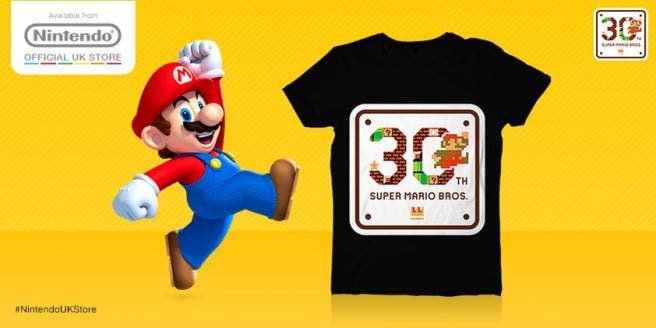 Echa un vistazo a la camiseta que regala la Nintendo UK Store al comprar productos de ‘Super Mario’