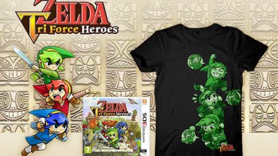 Echa un vistazo a la camiseta que ofrece la Nintendo UK Store  al reservar ‘Zelda: Tri Force Heroes’