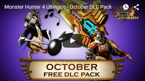 Ya disponible el DLC gratuito de octubre para ‘Monster Hunter 4 Ultimate’