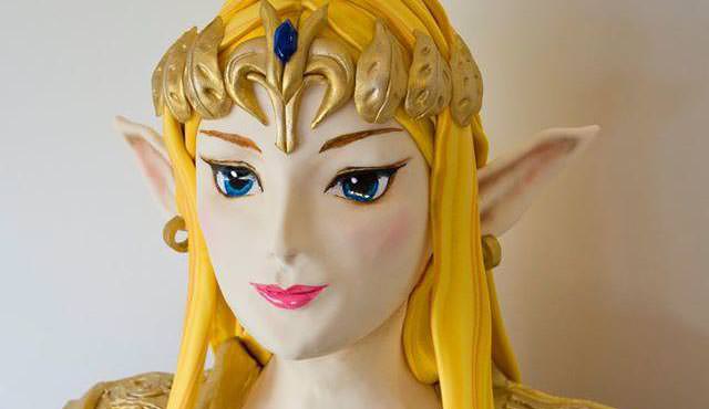 Echa un vistazo a esta espectacular tarta con la forma de la cabeza de Zelda a tamaño real