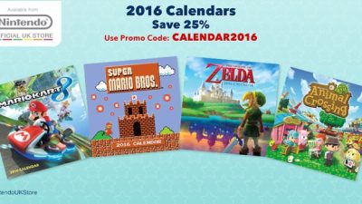 Nintendo UK realiza descuentos del 25% en calendarios de 2016