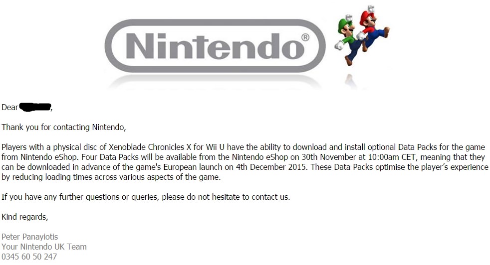 Xenoblade Chronicles X Nintendo UK