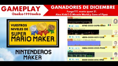 [Gameplay] Nintenderos Maker #18: ¡Ganadores del mes de diciembre!