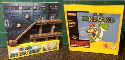 Un usuario recrea escenarios de juegos clásicos en papercraft