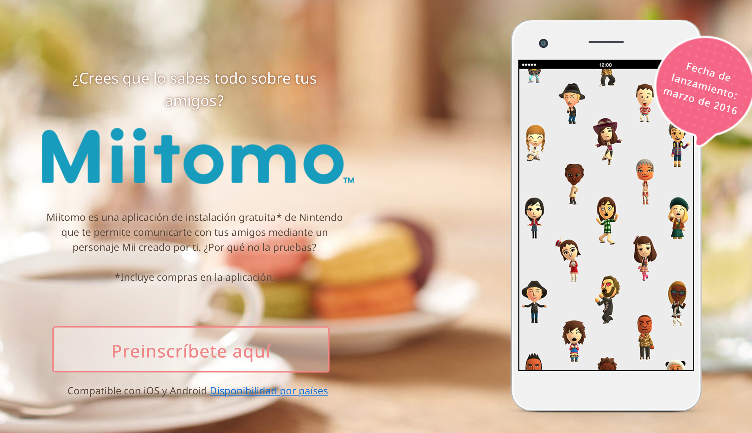 Miitomo preincribirse
