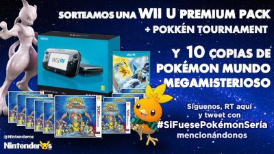 ¡Sorteamos un Pack Premium de Wii U + ‘Pokkén Tournament’ y 10 ‘Pokémon Mundo megamisterioso’!
