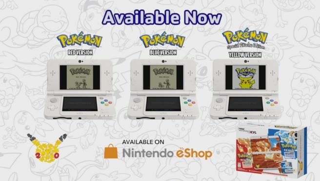 Tráilers de lanzamiento americanos de ‘Pokémon Rojo / Azul / Amarillo’ para la CV de 3DS