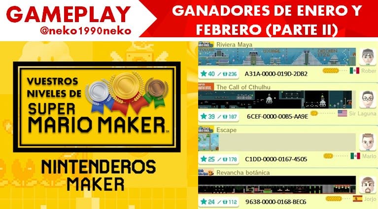 [Gameplay] Nintenderos Maker 28: ¡Ganadores de enero y febrero! (Parte II)