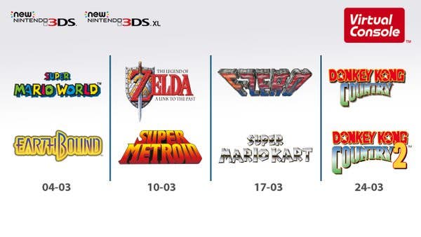 Llegan los juegos de SNES en exclusiva para la Consola Virtual de New Nintendo 3DS