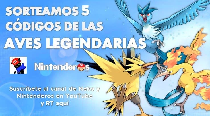 ¡Sorteamos 5 códigos de Aves Legendarias para la 6ª Gen. Pokémon junto a Neko!