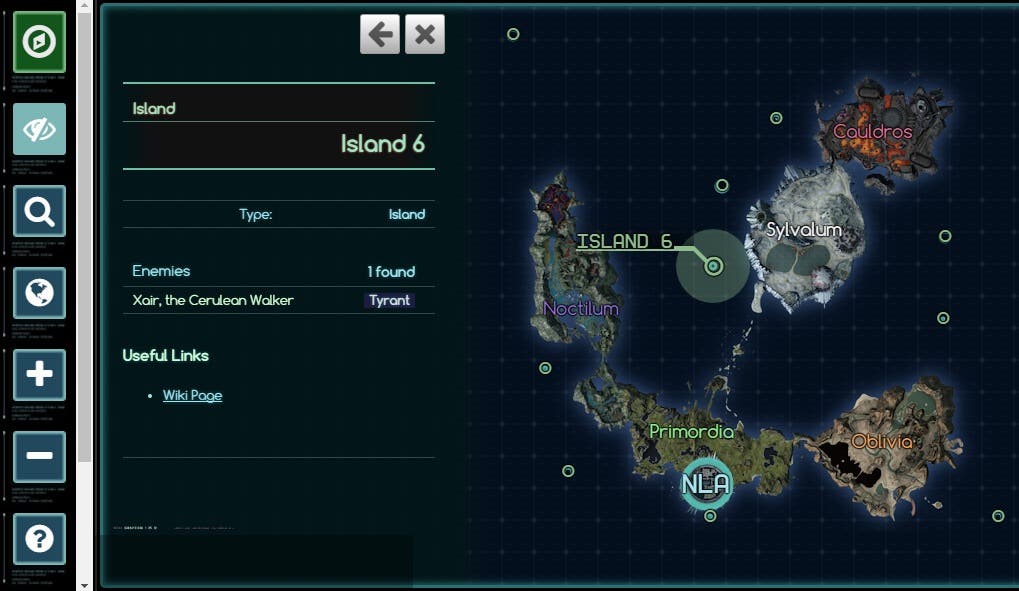 Sobrevuela Mira con este mapa interactivo online de ‘Xenoblade Chronicles X’