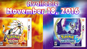 ‘Pokémon Sol y Luna’ a la venta el 18 de noviembre en Norteamérica