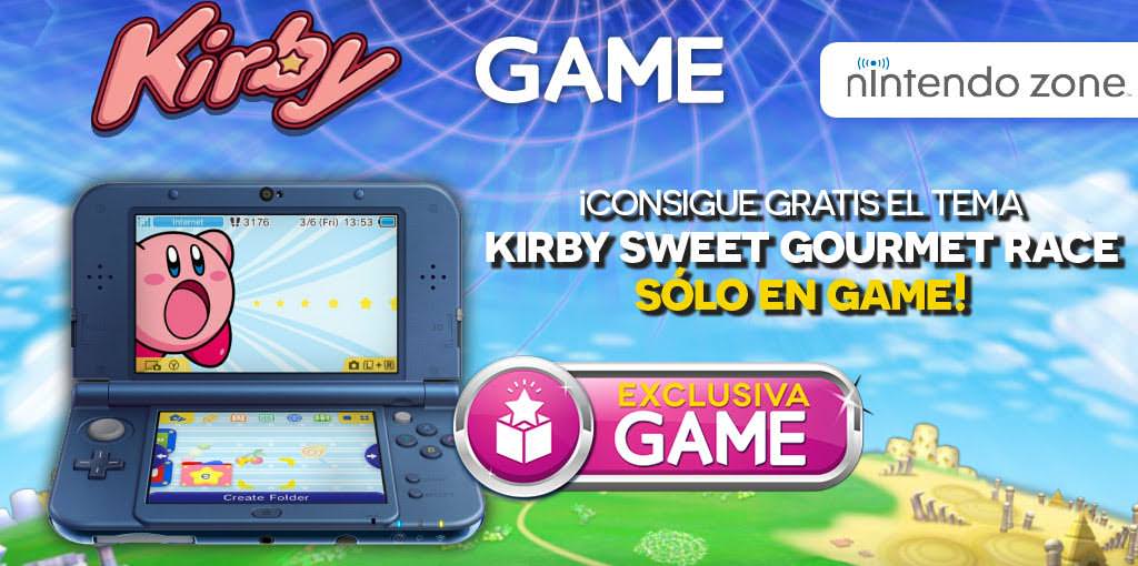 Nuevo tema de Kirby disponible gratis sólo en la Nintendo Zone de GAME