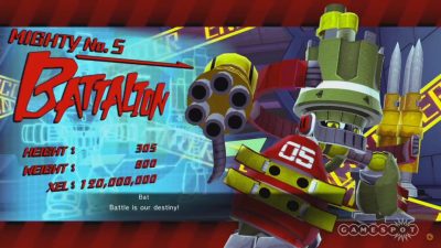 Conoce a Battalion, uno de los jefes de ‘Mighty No. 9’