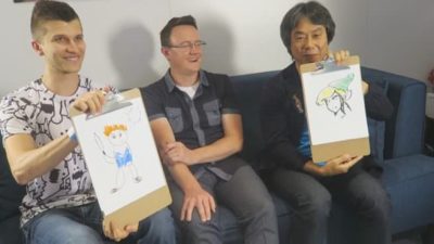 Miyamoto se luce dibujando en esta entrevista sobre ‘Zelda: Breath of the Wild’