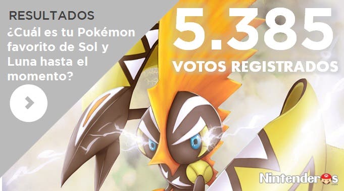 Resultados de la mini-encuesta sobre vuestro Pokémon favorito de ‘Sol y Luna’ hasta el momento