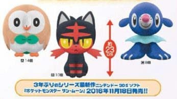 Los primeros peluches de ‘Pokémon Sol y Luna’ llegarán a Japón el 18 de noviembre