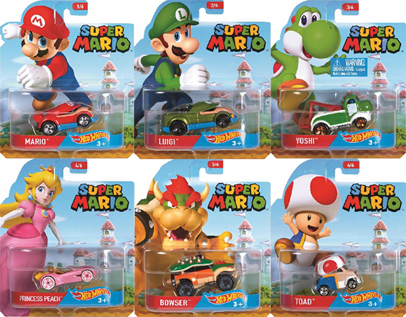 Mattel anuncia un nuevo set de seis coches de juguete ‘Hot Wheels’ basados en ‘Super Mario’