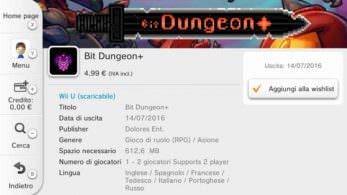 ‘Bit Dungeon+’ llegará a la eShop europea de Wii U el 14 de julio