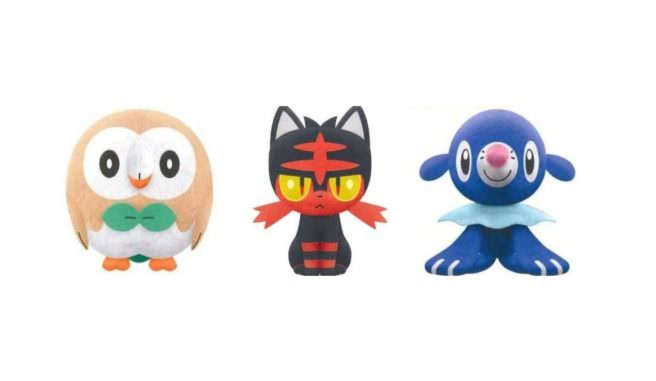 Los peluches de Rowlet, Litten y Popplio ya se pueden reservar en Play-Asia