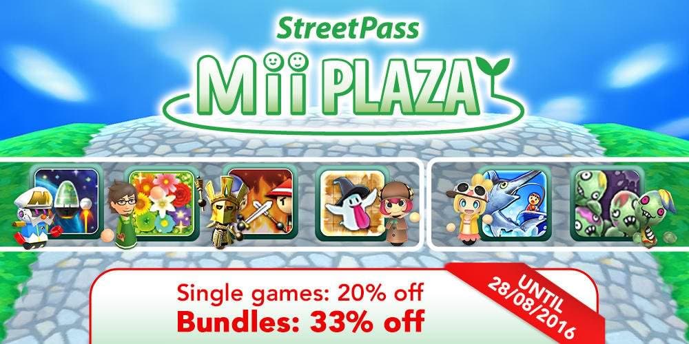 Se anuncian descuentos en todos los juegos de la Plaza Mii de StreetPass (Europa)