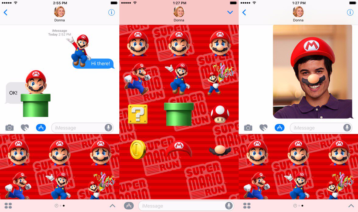 iMessage recibe stickers basados en ‘Super Mario Run’