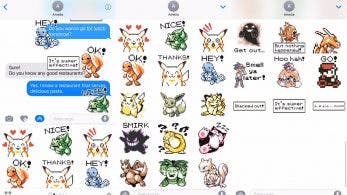 iMessage recibe stickers de Pokémon