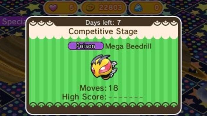 Novedades en ‘Pokémon Shuffle’: Mega Beedrill, Slaking, Keldeo Forma Brío, Mewtwo y más