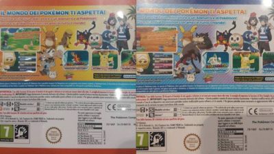La parte trasera de la caja de ‘Pokémon Sol y Luna’ parece confirmar más Pokémon exclusivos