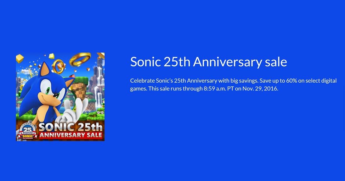 La eShop americana recibe una oferta especial por el 25º aniversario de Sonic