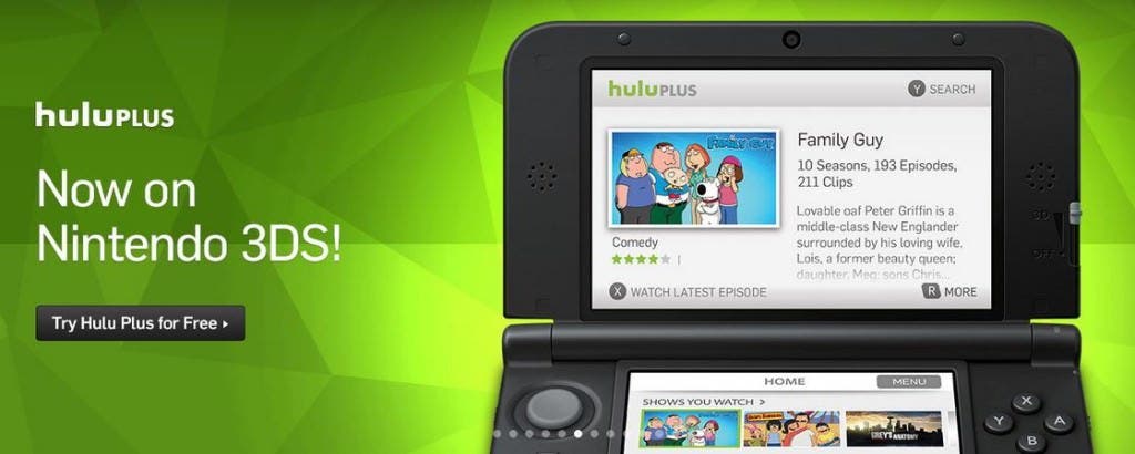 Nintendo 3DS y Wii no permitirán el acceso a Hulu a partir de febrero de 2017 en Japón