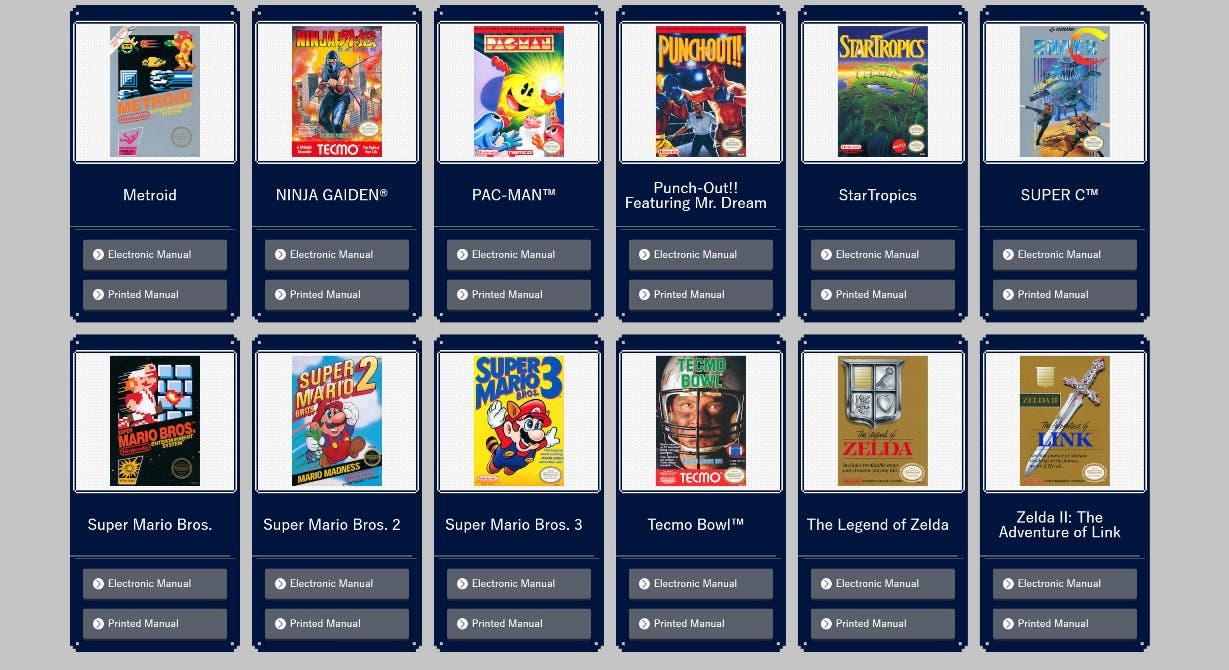 Ya están disponibles los manuales de la NES Classic Edition