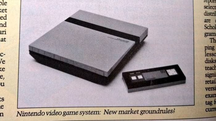 Este es el primer anuncio impreso existente de NES