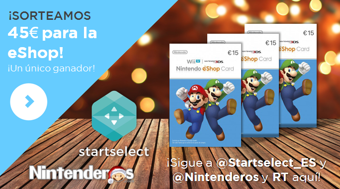 ¡Llévate 45€ para la eShop con Startselect España y Nintenderos!